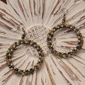 Beeded Hoop Earrings